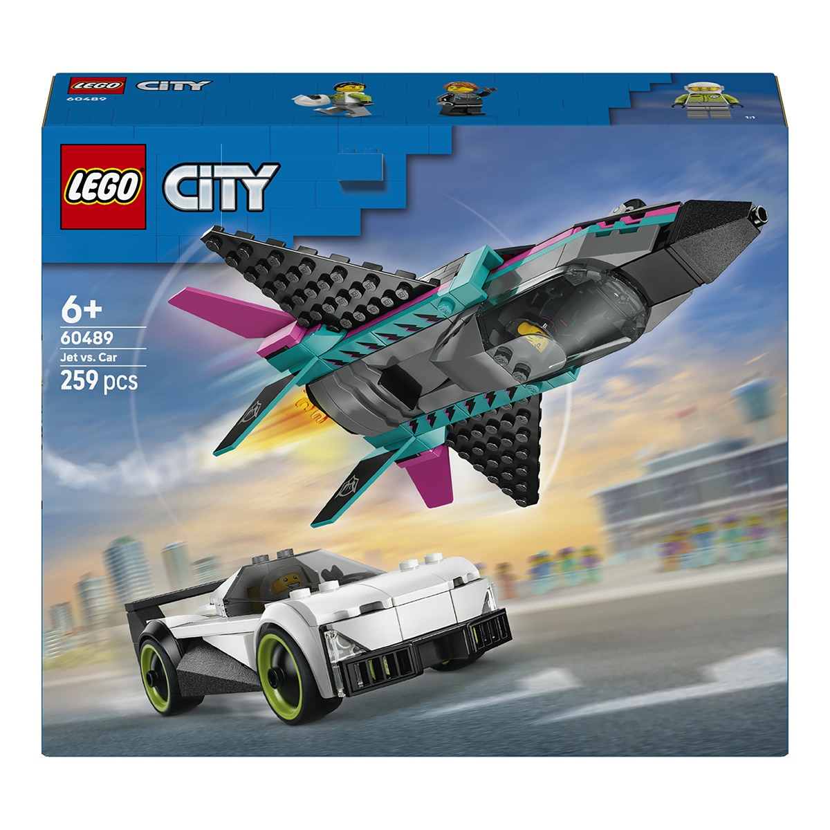 LEGO – Juego de construcción Jet vs. Coche LEGO City Great Vehicles – 60489.