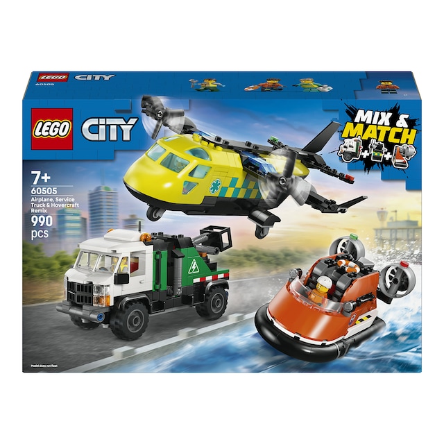 Imagem 0 de LEGO® City Combinação de Avião, Camião de Assistência e Hovercraft