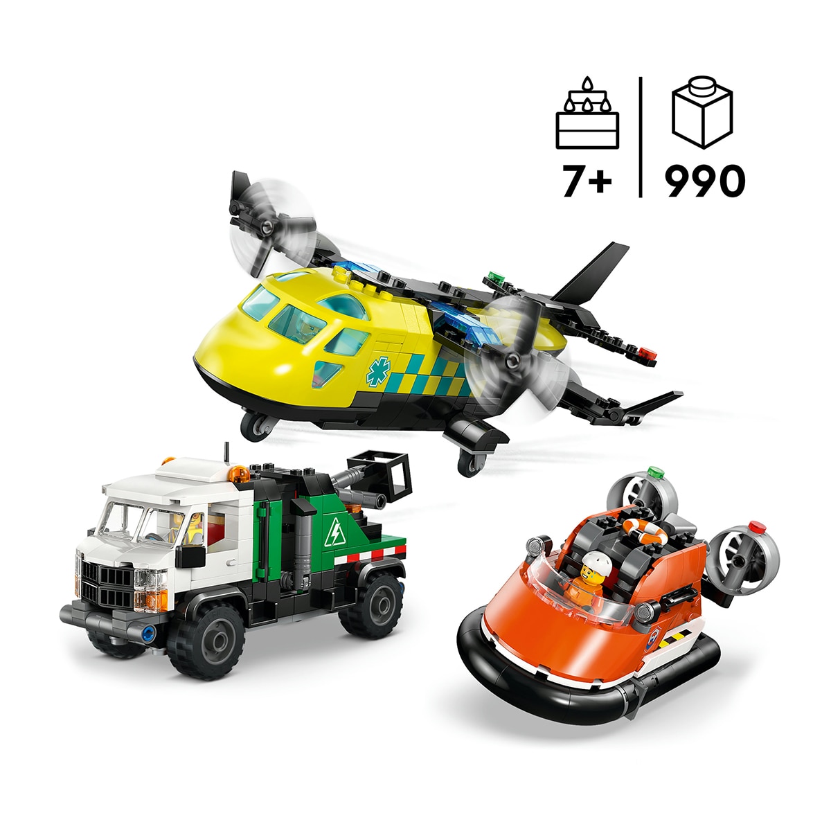 Juego de construcción Remix: Avión, Camión Técnico y Aerodeslizador LEGO City Great Vehicles - 60505 4