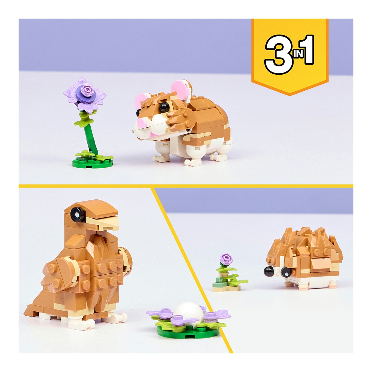 Juego de construcción Lindo Hámster con Flor LEGO Creator - 31376 7