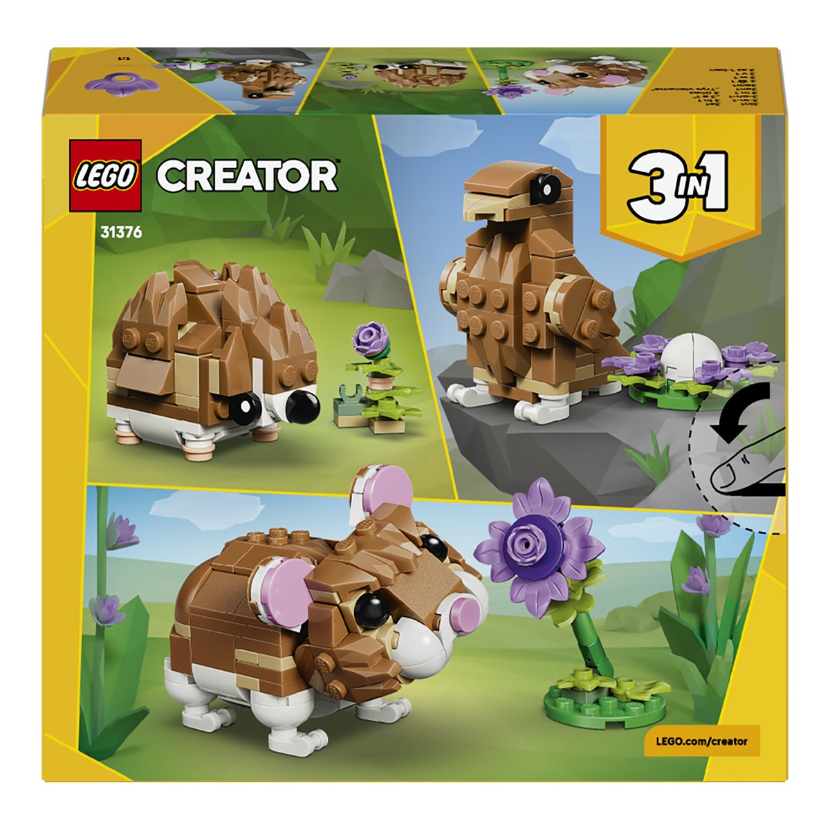 Juego de construcción Lindo Hámster con Flor LEGO Creator - 31376 9
