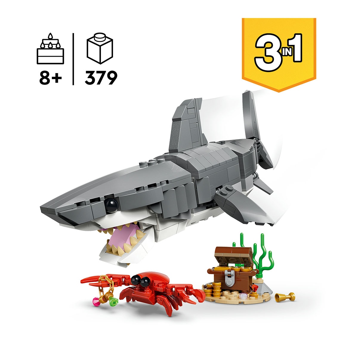 Juego de construcción Feroz Tiburón con Cofre del Tesoro LEGO Creator - 31381 4