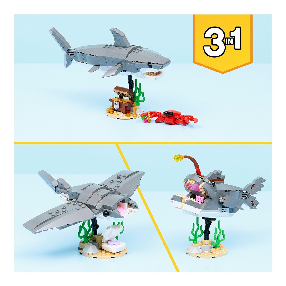 Juego de construcción Feroz Tiburón con Cofre del Tesoro LEGO Creator - 31381 7