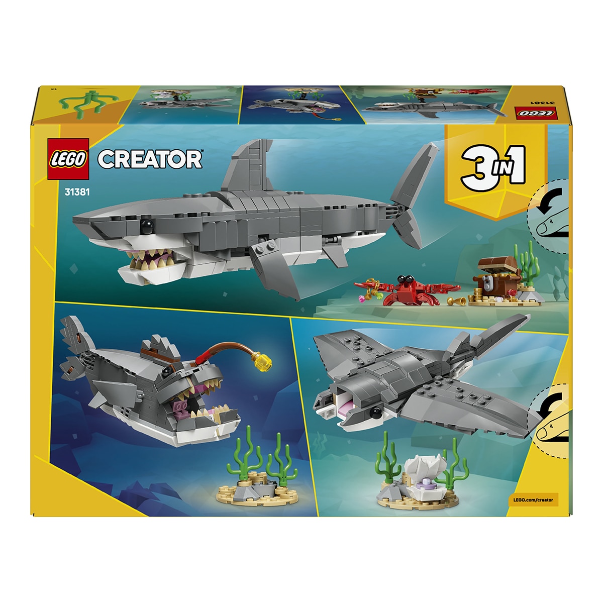 Juego de construcción Feroz Tiburón con Cofre del Tesoro LEGO Creator - 31381 9