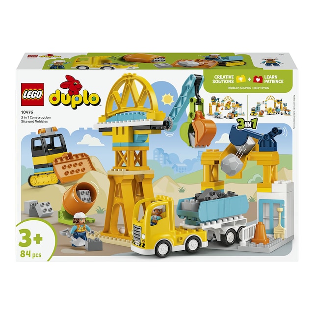 Imagen 0 de Juego de construcción Obra y Vehículos de Construcción “3 en 1” LEGO DUPLO Town - 10476