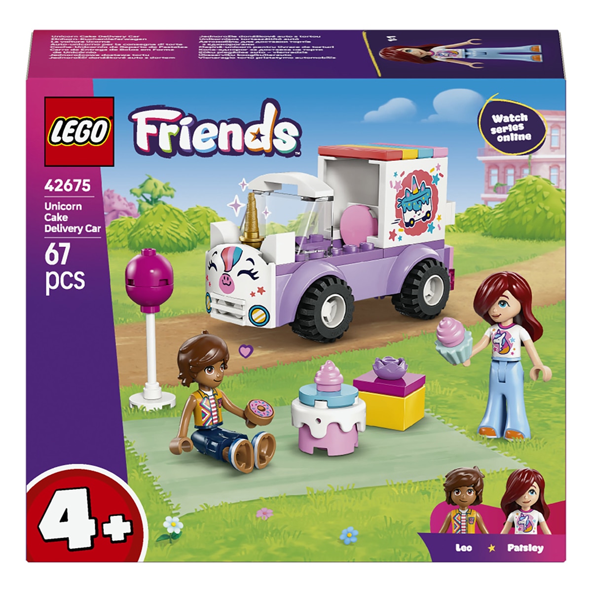 Imagen 0 de Juego de construcción Coche-Unicornio de Reparto de Pasteles LEGO Friends - 42675