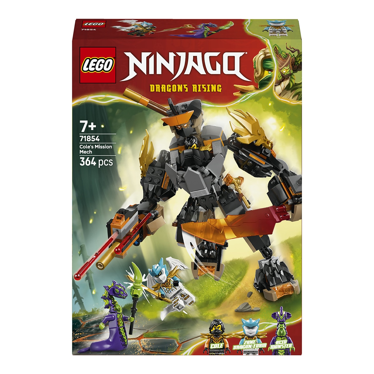 LEGO – Juego de construcción Meca de Misión de Cole y Zane Dragón LEGO Ninjago – 71854.