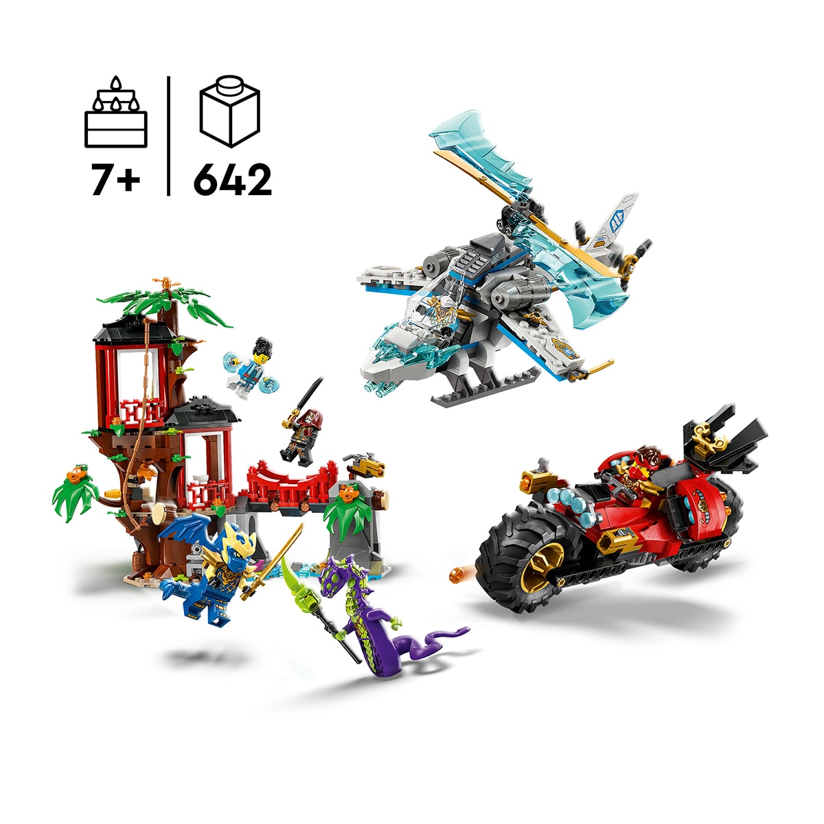 Juego de construcción Batalla de Vehículos Ninja Junto a la Casa del Árbol LEGO Ninjago - 71857 4