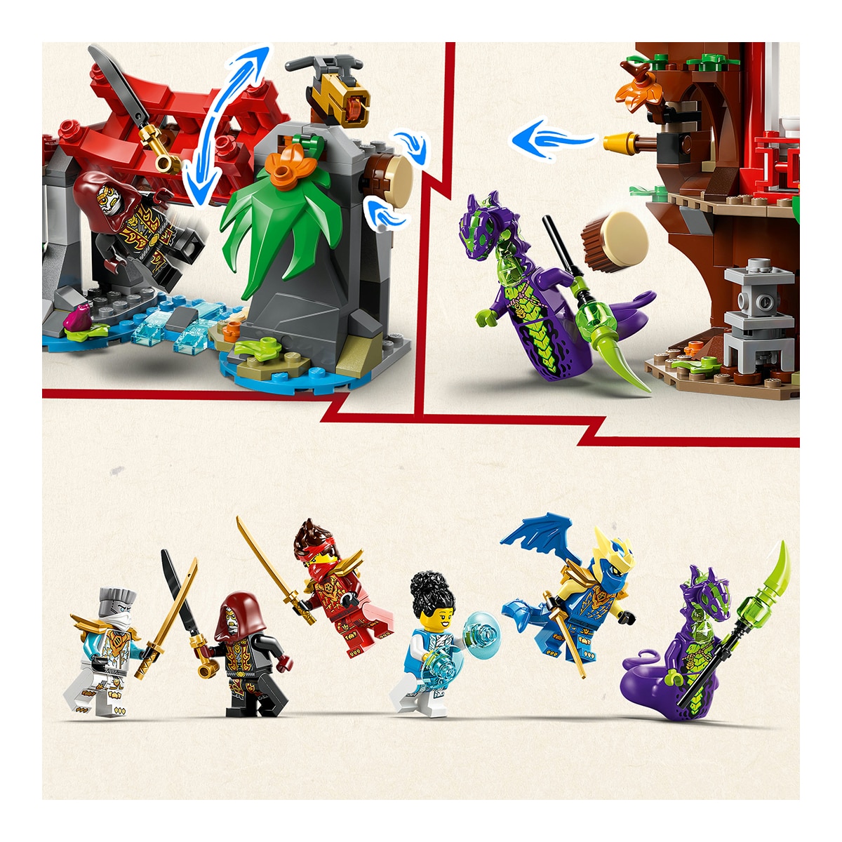 Juego de construcción Batalla de Vehículos Ninja Junto a la Casa del Árbol LEGO Ninjago - 71857 6