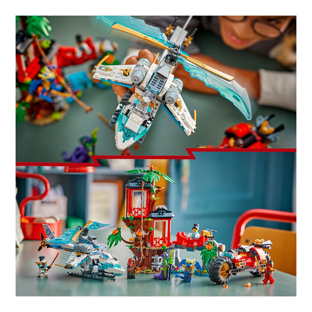 Juego de construcción Batalla de Vehículos Ninja Junto a la Casa del Árbol LEGO Ninjago - 71857 7