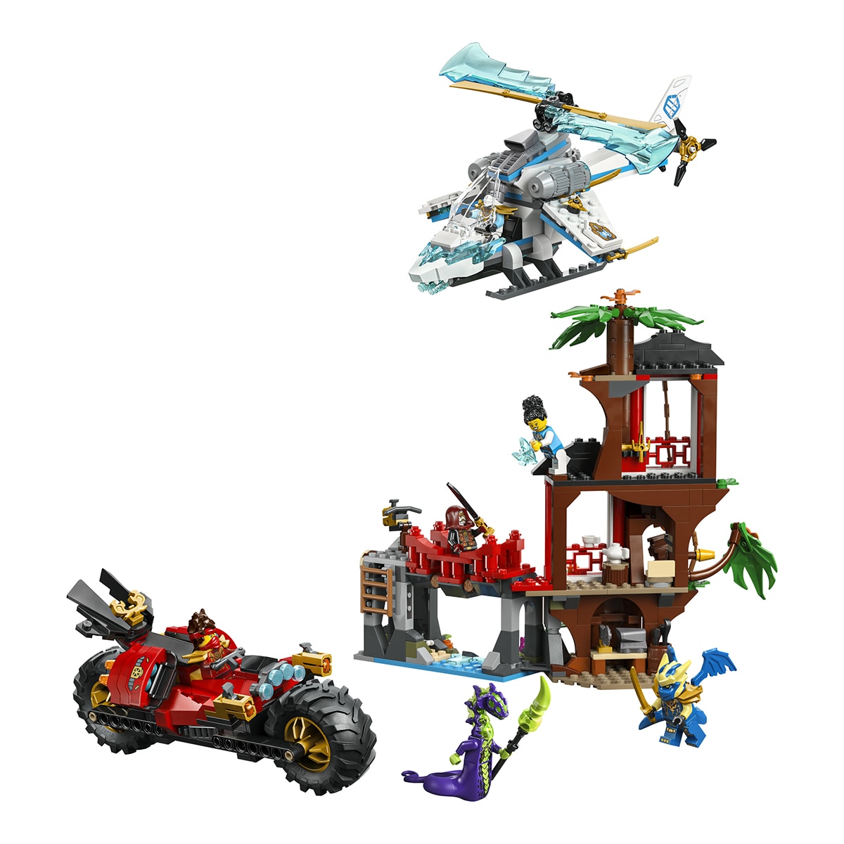 Juego de construcción Batalla de Vehículos Ninja Junto a la Casa del Árbol LEGO Ninjago - 71857 8