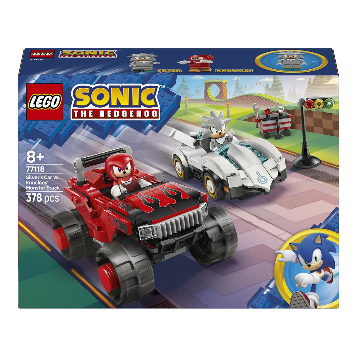 Imagen 0 de Juego de construcción Coche de Silver vs. Monster Truck de Knuckles LEGO Sonic - 77118