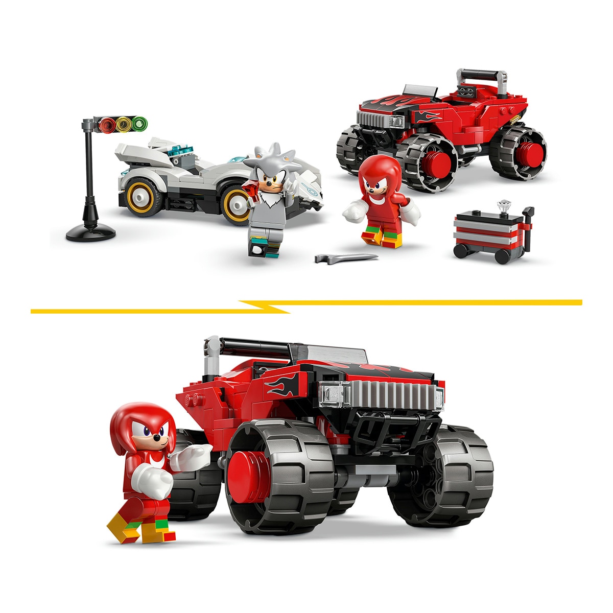 Imagen 5 de Juego de construcción Coche de Silver vs. Monster Truck de Knuckles LEGO Sonic - 77118