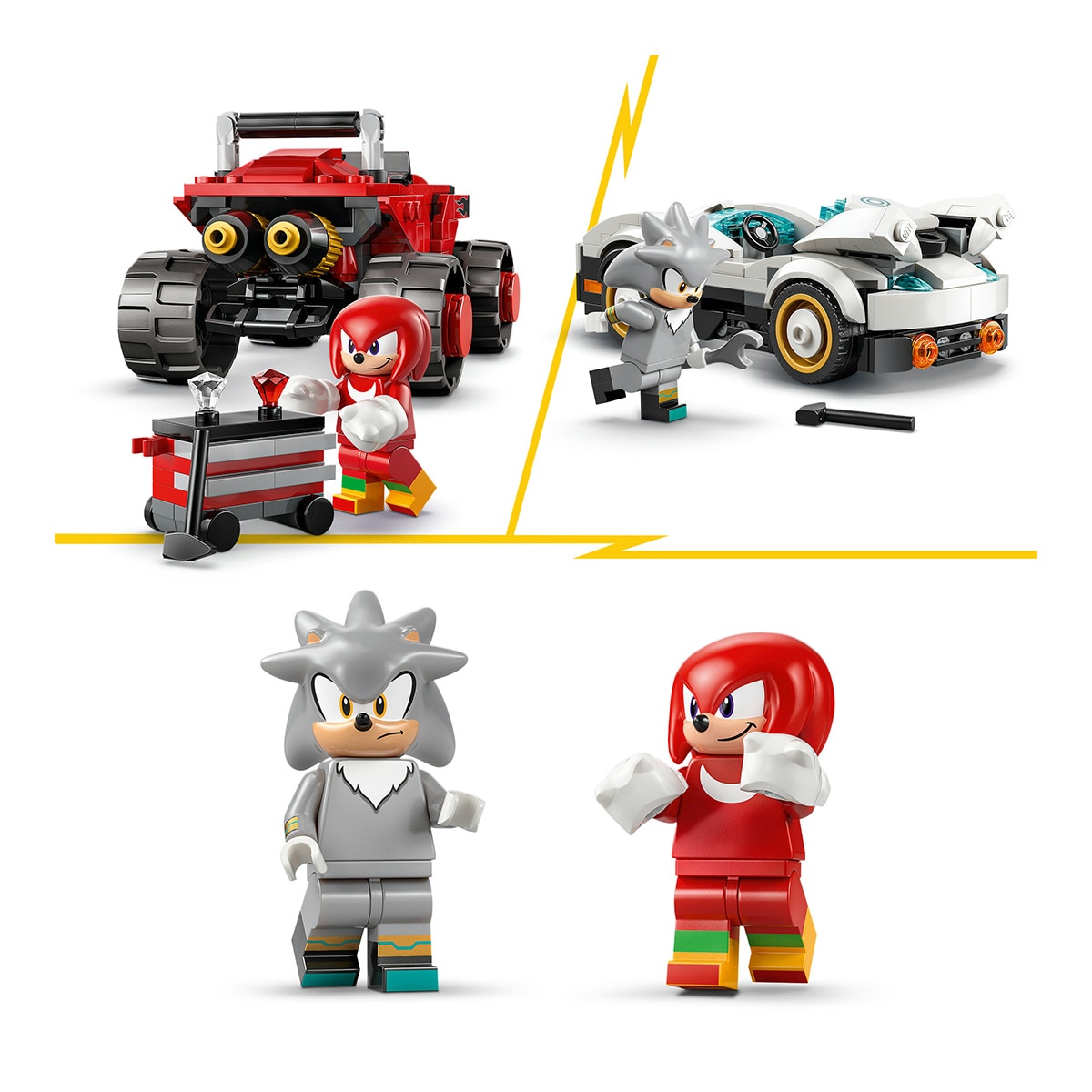 Imagen 6 de Juego de construcción Coche de Silver vs. Monster Truck de Knuckles LEGO Sonic - 77118
