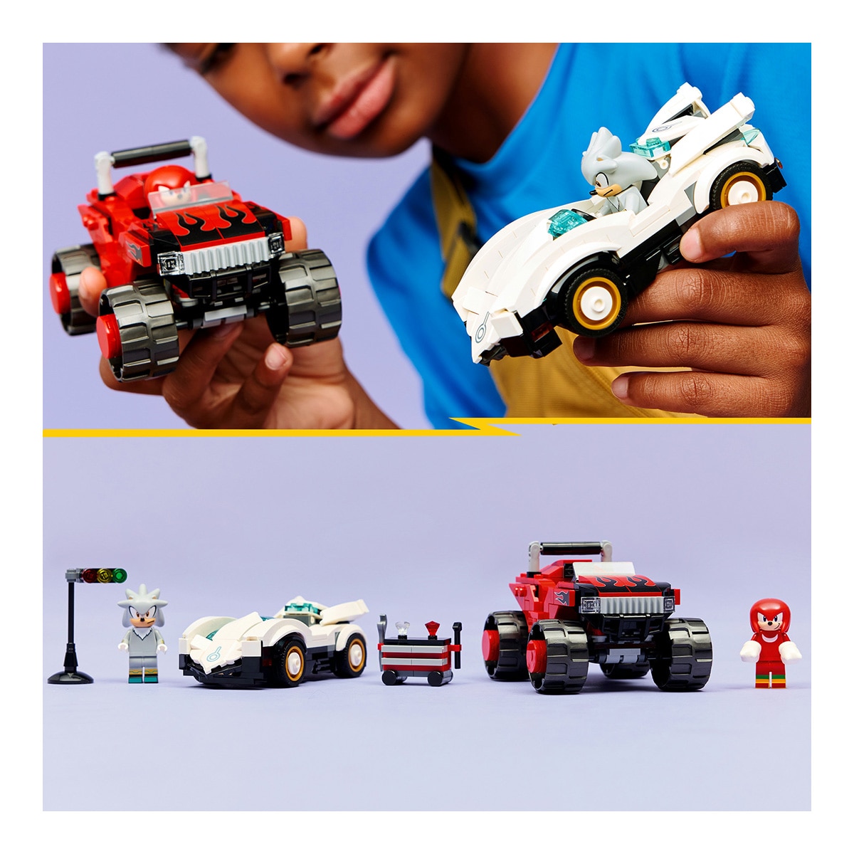 Imagen 7 de Juego de construcción Coche de Silver vs. Monster Truck de Knuckles LEGO Sonic - 77118