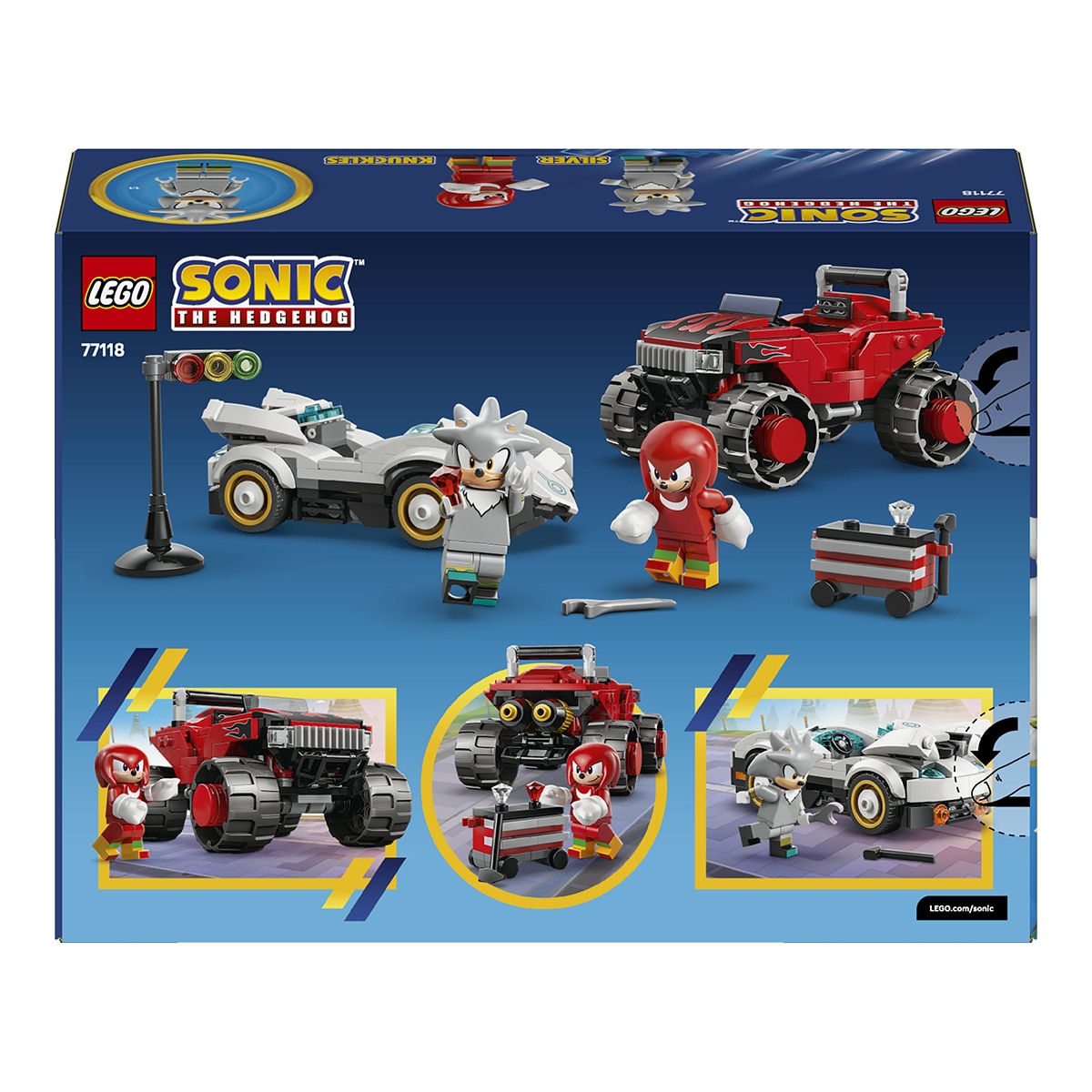 Imagen 9 de Juego de construcción Coche de Silver vs. Monster Truck de Knuckles LEGO Sonic - 77118