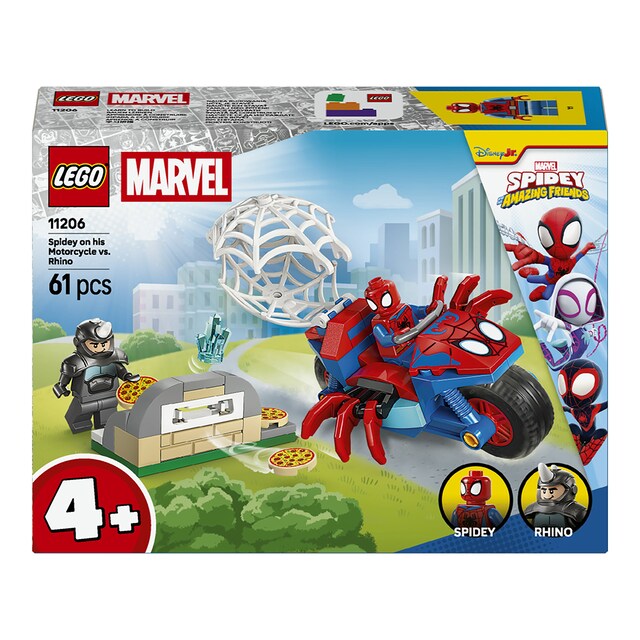 Imagen 0 de Juego de construcción Spidey en su Moto vs. Rino LEGO Spidey - 11206