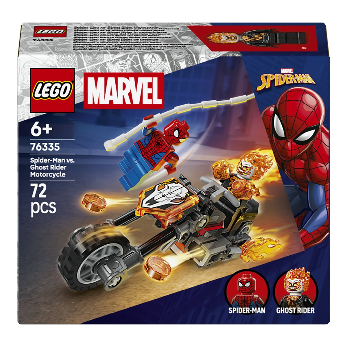 Imagen 0 de Juego de construcción Spider-Man vs. Moto del Motorista Fantasma LEGO Super Heroes Marvel - 76335