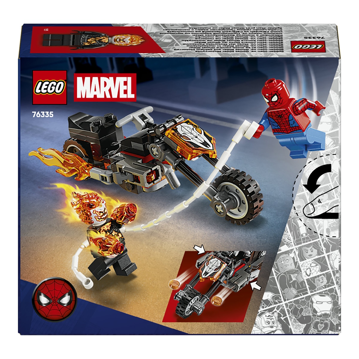 Juego de construcción Spider-Man vs. Moto del Motorista Fantasma LEGO Super Heroes Marvel - 76335 9