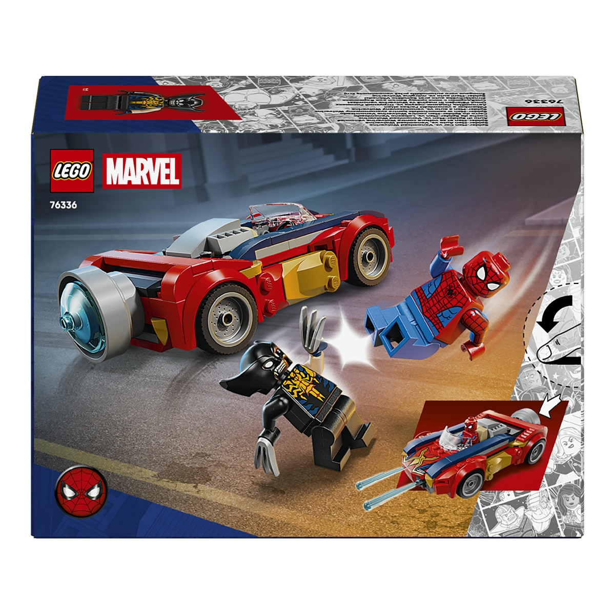 Juego de construcción Coche de Spider-Man vs. Lobezno Venomizado LEGO Super Heroes Marvel - 76336 2