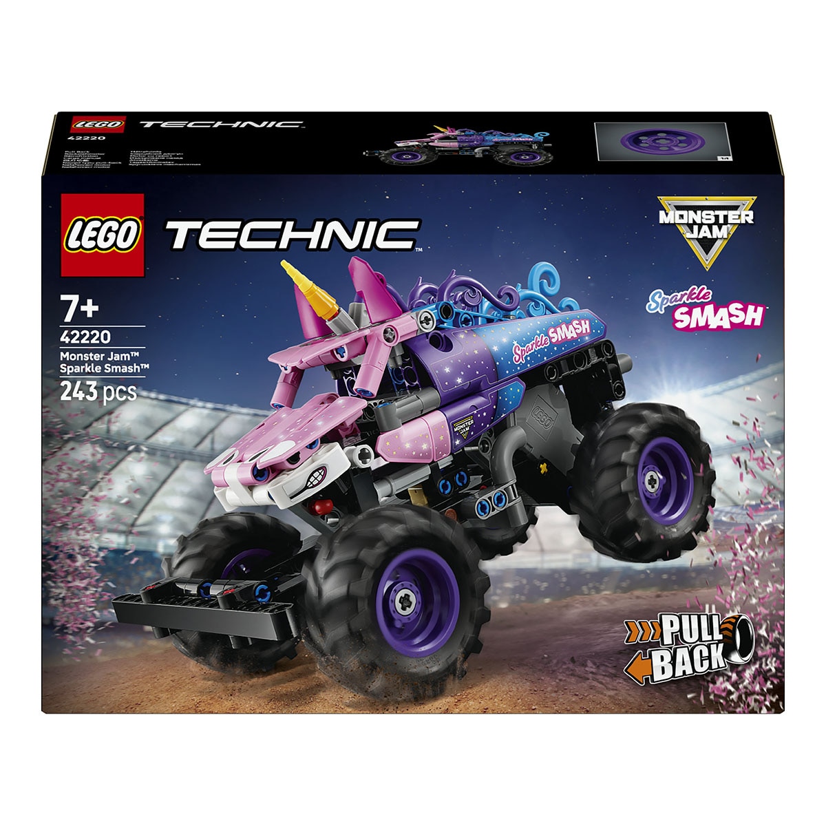LEGO – Juego de construcción Monster Jam™ Sparkle Smash™ con Motor de Carga Manual LEGO Technic – 42220.