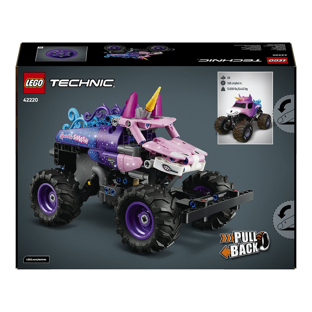 Juego de construcción Monster Jam™ Sparkle Smash™ con Motor de Carga Manual LEGO Technic - 42220 9