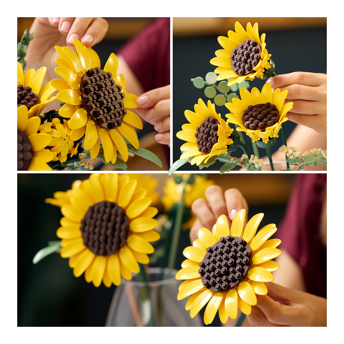 Buquê de Girassóis – Flores de decoração para a casa Lego Botanicals 6
