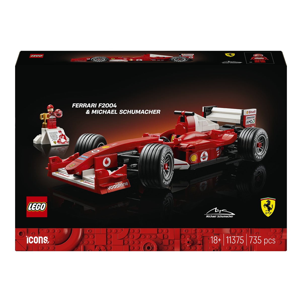 Imagem 0 de LEGO® Icons Ferrari F2004 e Michael Schumacher