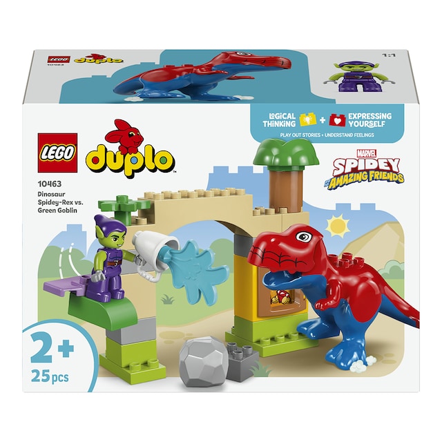 Imagen 0 de Juego de construcción Dinosaurio Spidey-Rex vs. Duende Verde LEGO Duplo Marvel - 10463