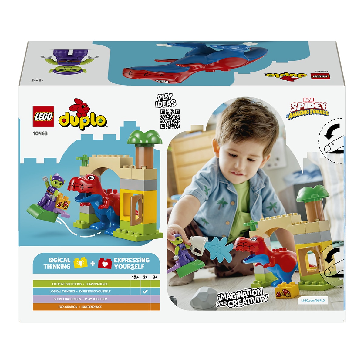Juego de construcción Dinosaurio Spidey-Rex vs. Duende Verde LEGO Duplo Marvel - 10463 9
