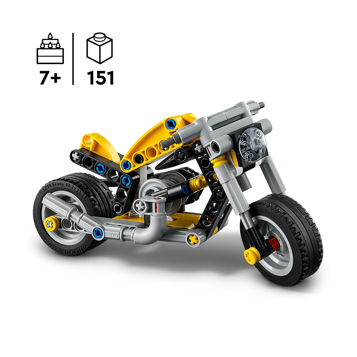 Mota Amarela Lego Technic 4