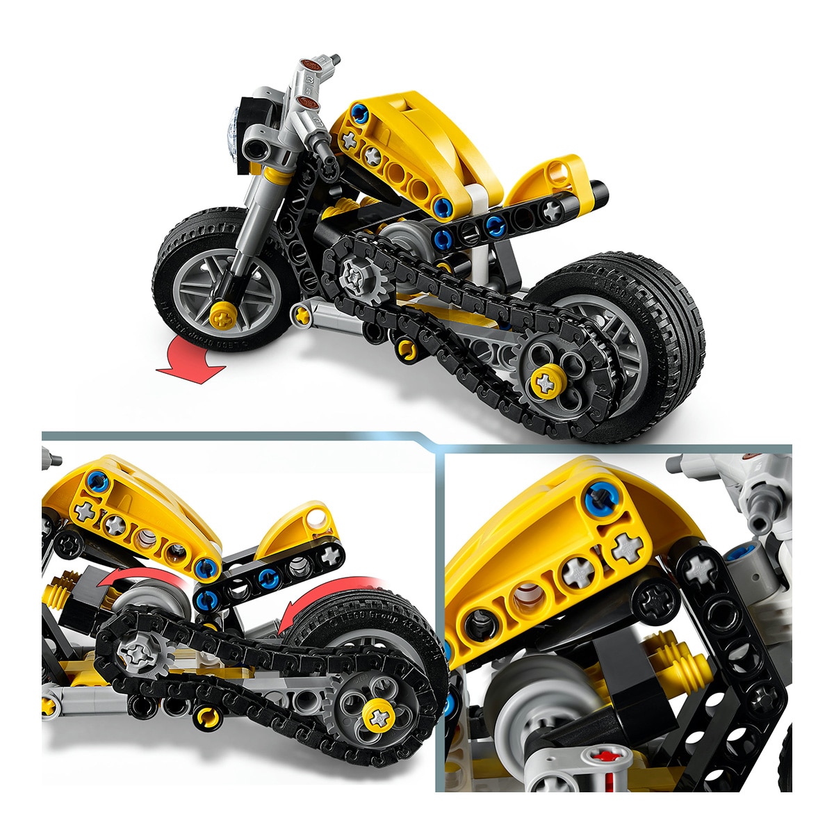 Mota Amarela Lego Technic 6