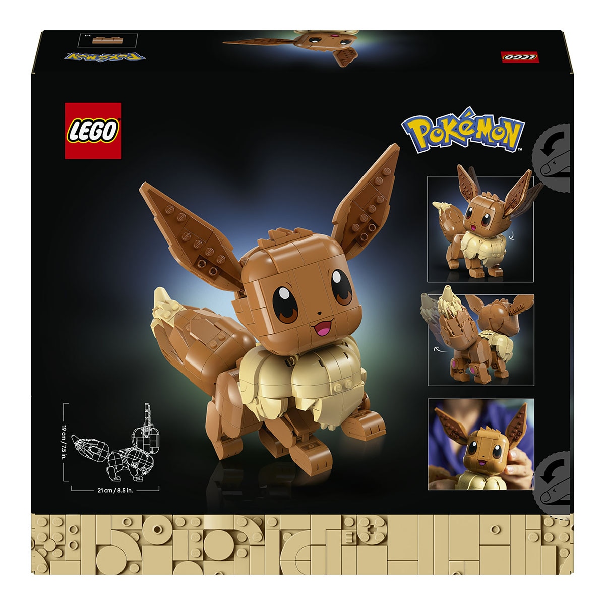 Kit de modelo de construção de figura ajustável Lego Pokémon 9
