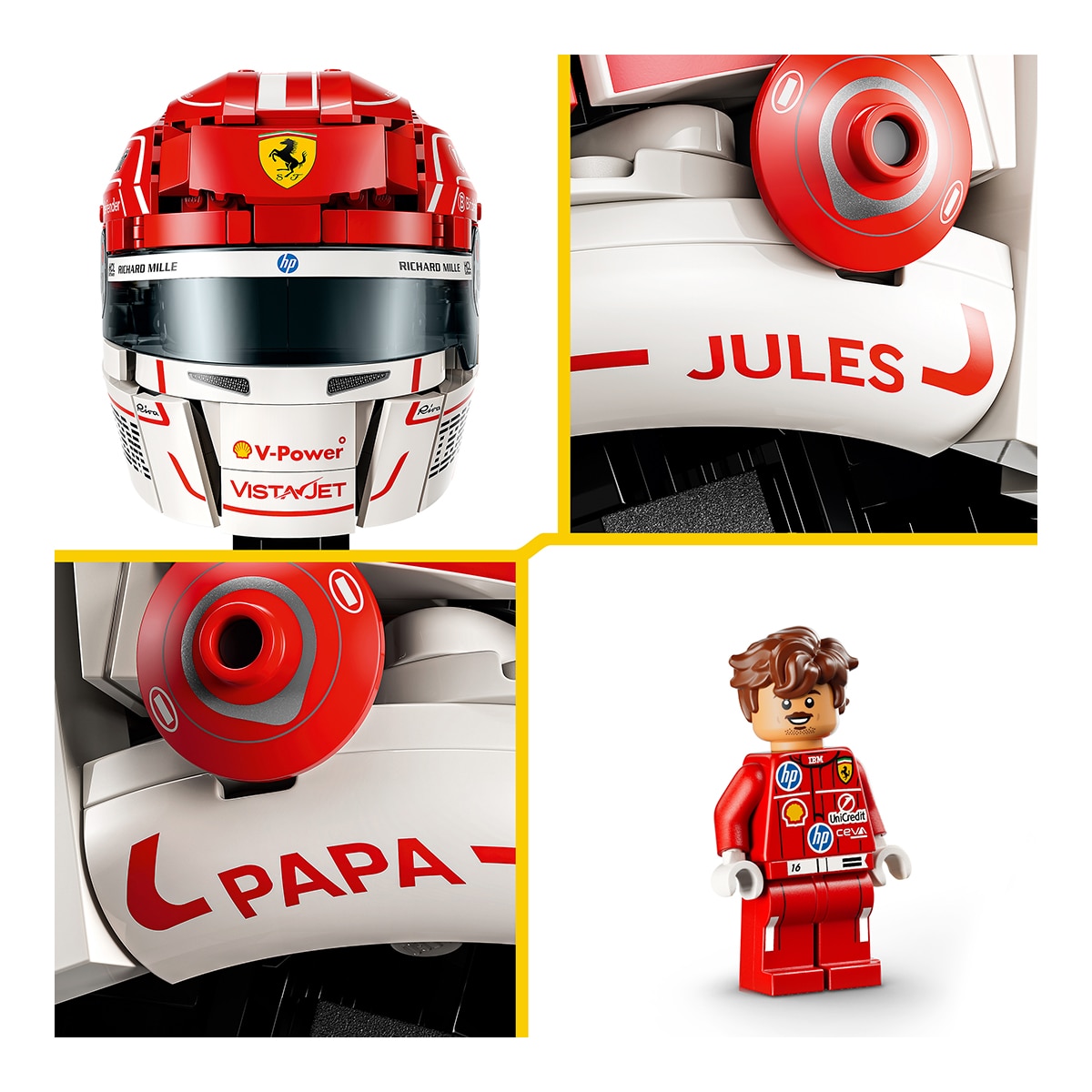 Capacete Scuderia Ferrari HP de Charles Leclerc Lego Editions 4