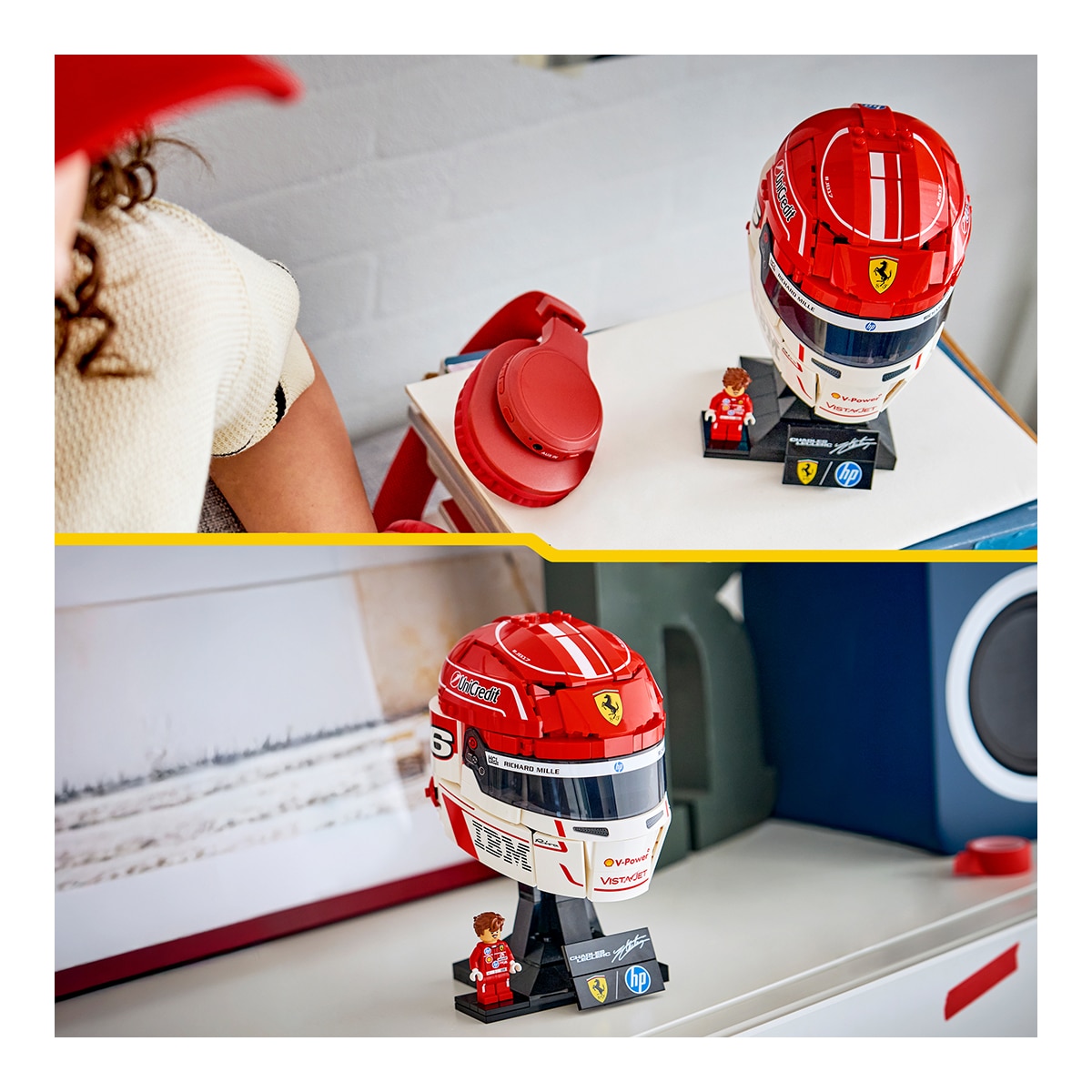 Capacete Scuderia Ferrari HP de Charles Leclerc Lego Editions 5