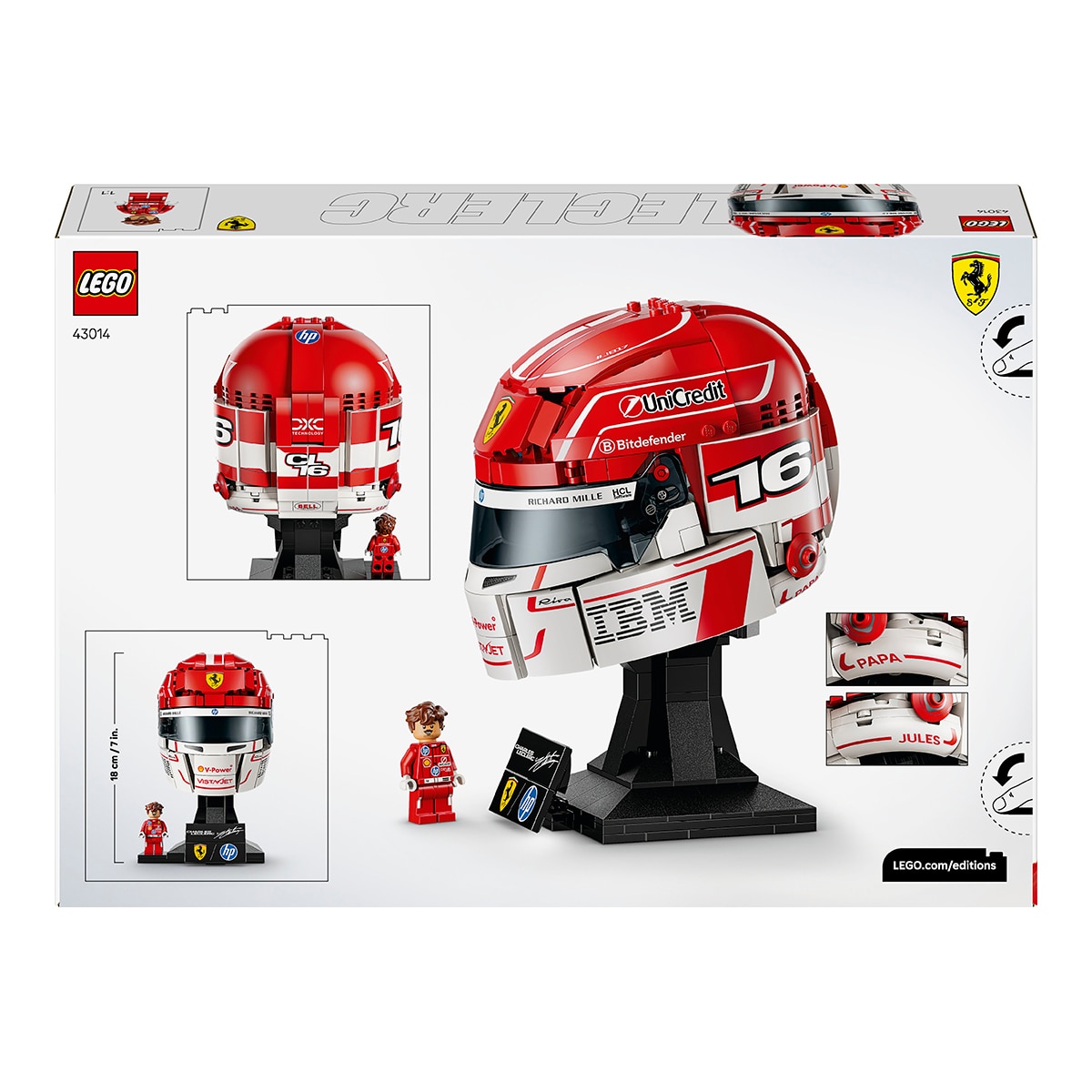 Capacete Scuderia Ferrari HP de Charles Leclerc Lego Editions 7