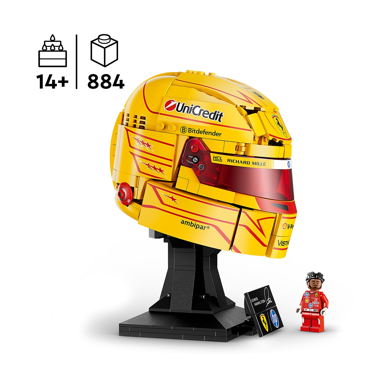 Capacete Scuderia Ferrari HP de Lewis Hamilton Lego Editions 3