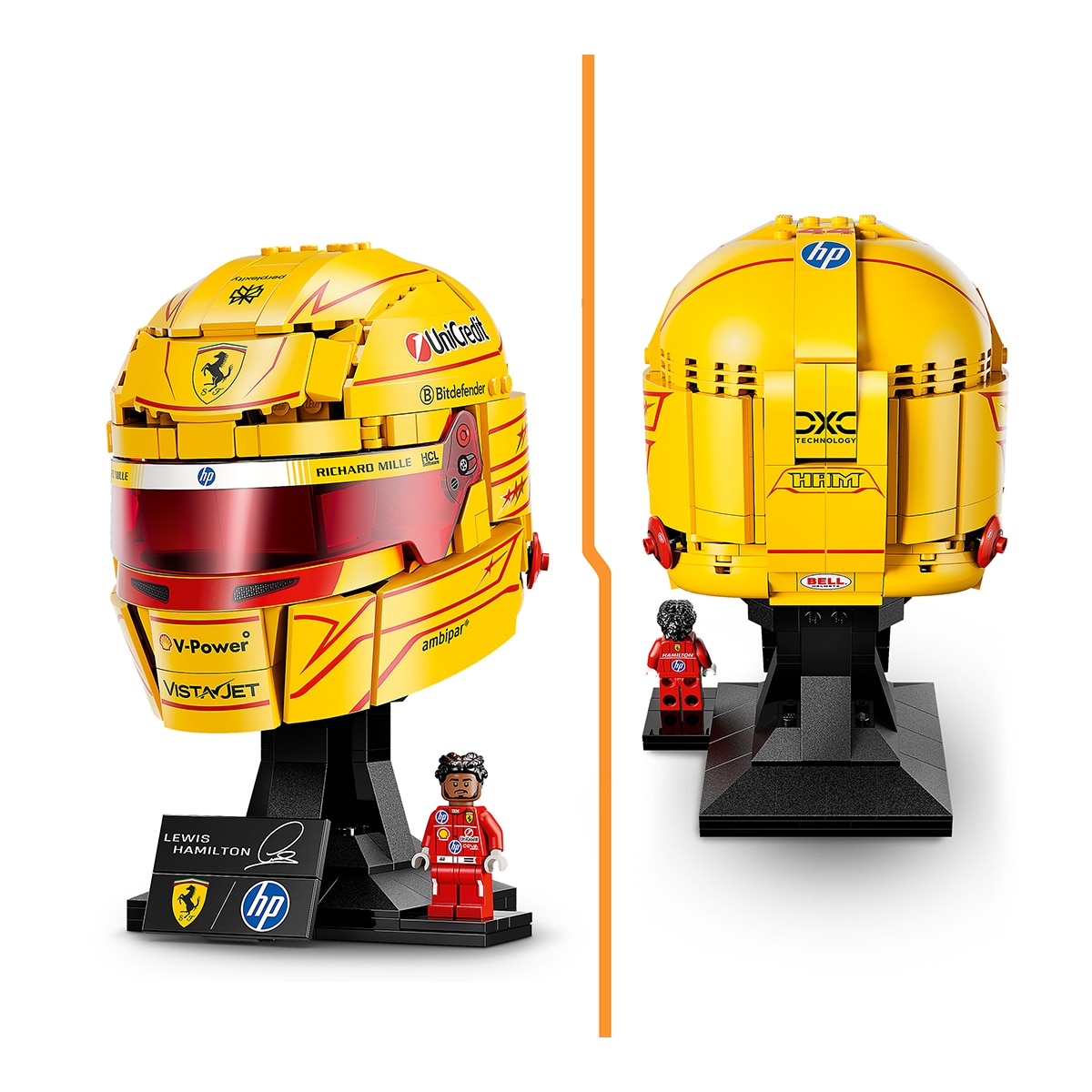 Capacete Scuderia Ferrari HP de Lewis Hamilton Lego Editions 4
