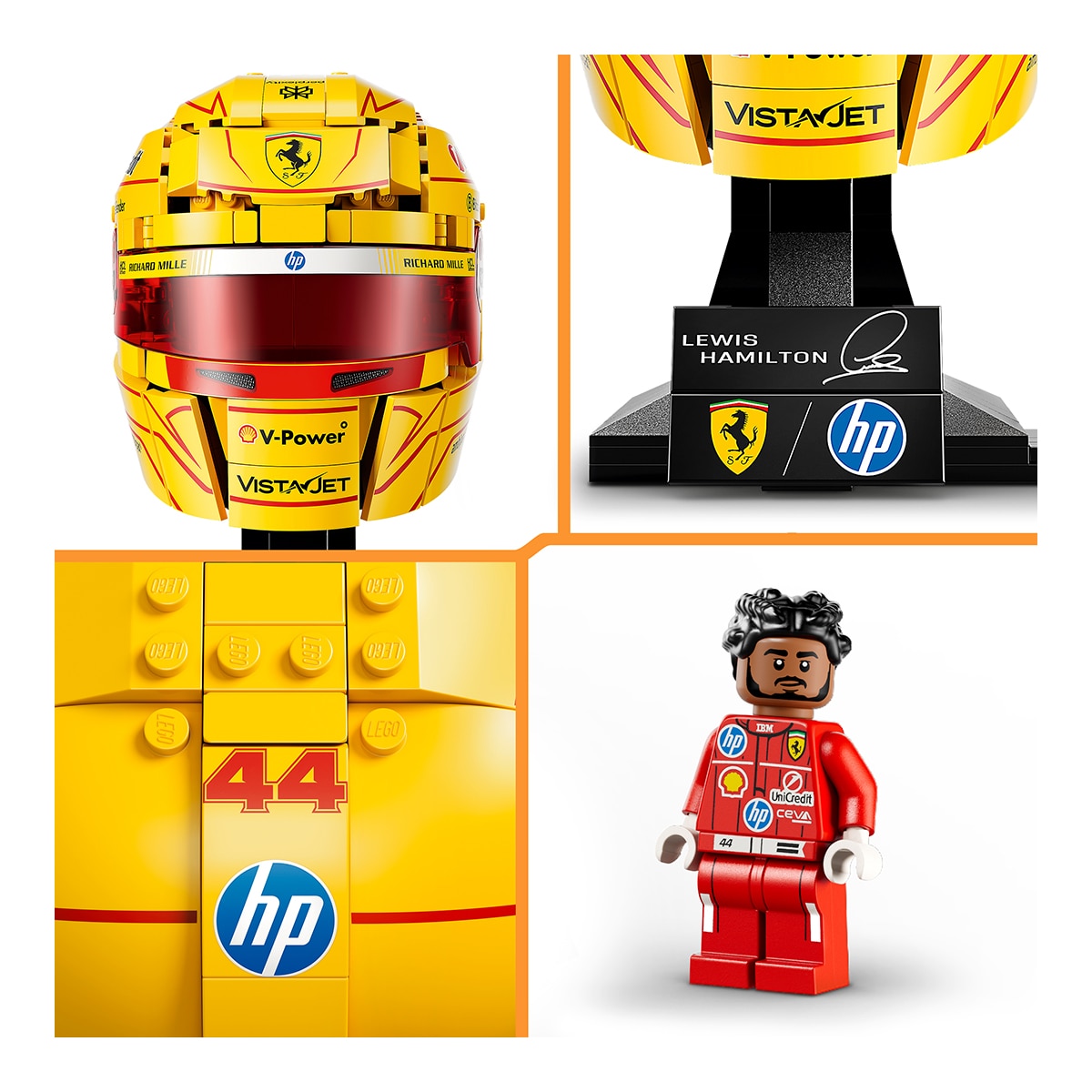 Capacete Scuderia Ferrari HP de Lewis Hamilton Lego Editions 5