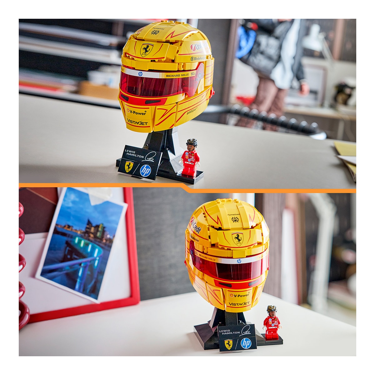 Capacete Scuderia Ferrari HP de Lewis Hamilton Lego Editions 6