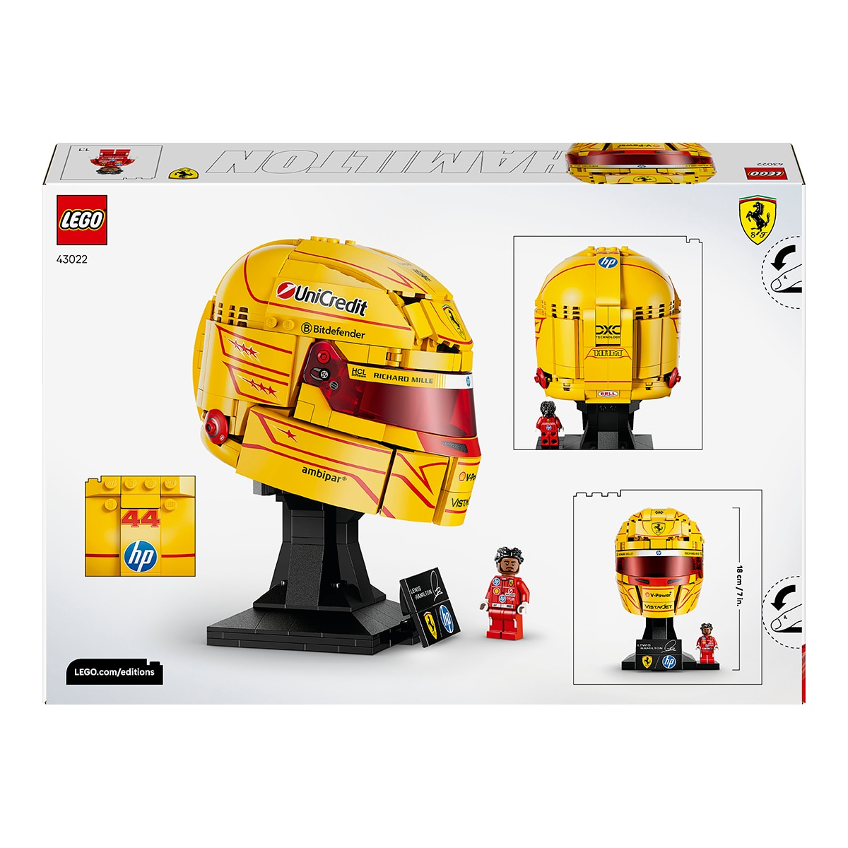 Capacete Scuderia Ferrari HP de Lewis Hamilton Lego Editions 8