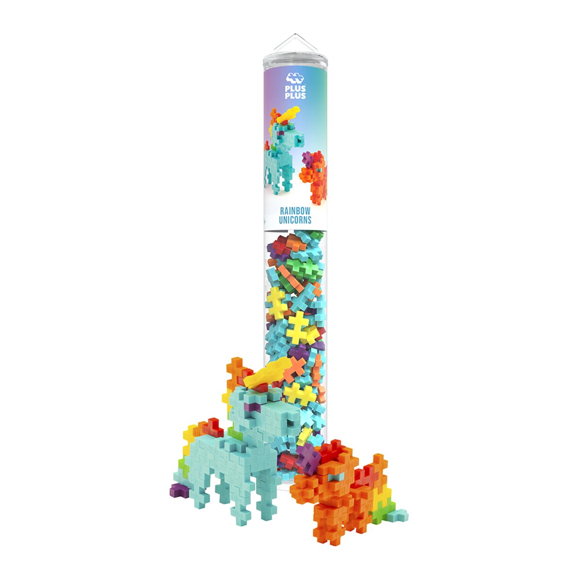Lúdilo - Juego Educativo - Construcción + Tubo Unicornio Arcoíris 100 piezas Lúdilo.