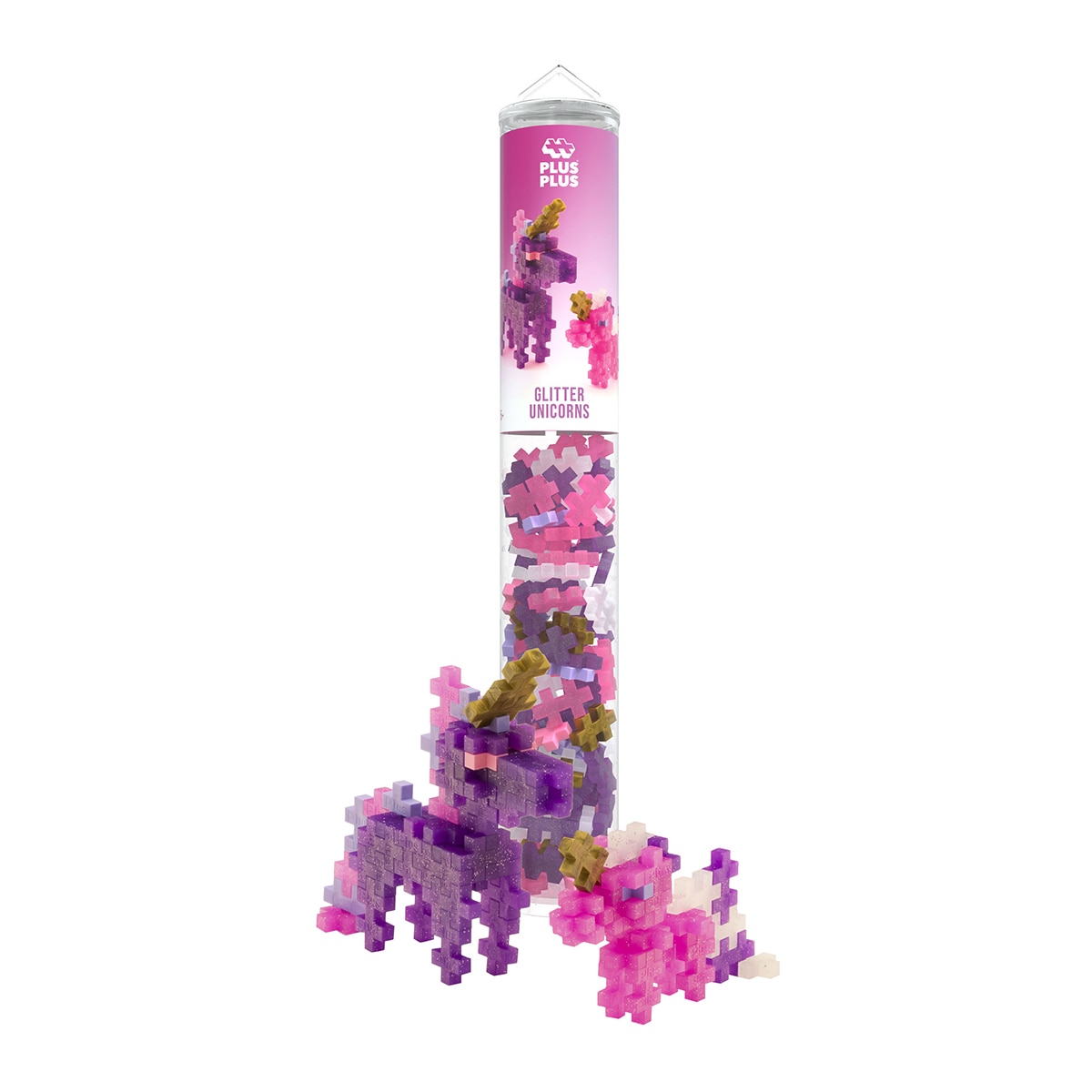 Juego Educativo / Construcción + Tubo Unicornio Purpurina 100 piezas Lúdilo 2