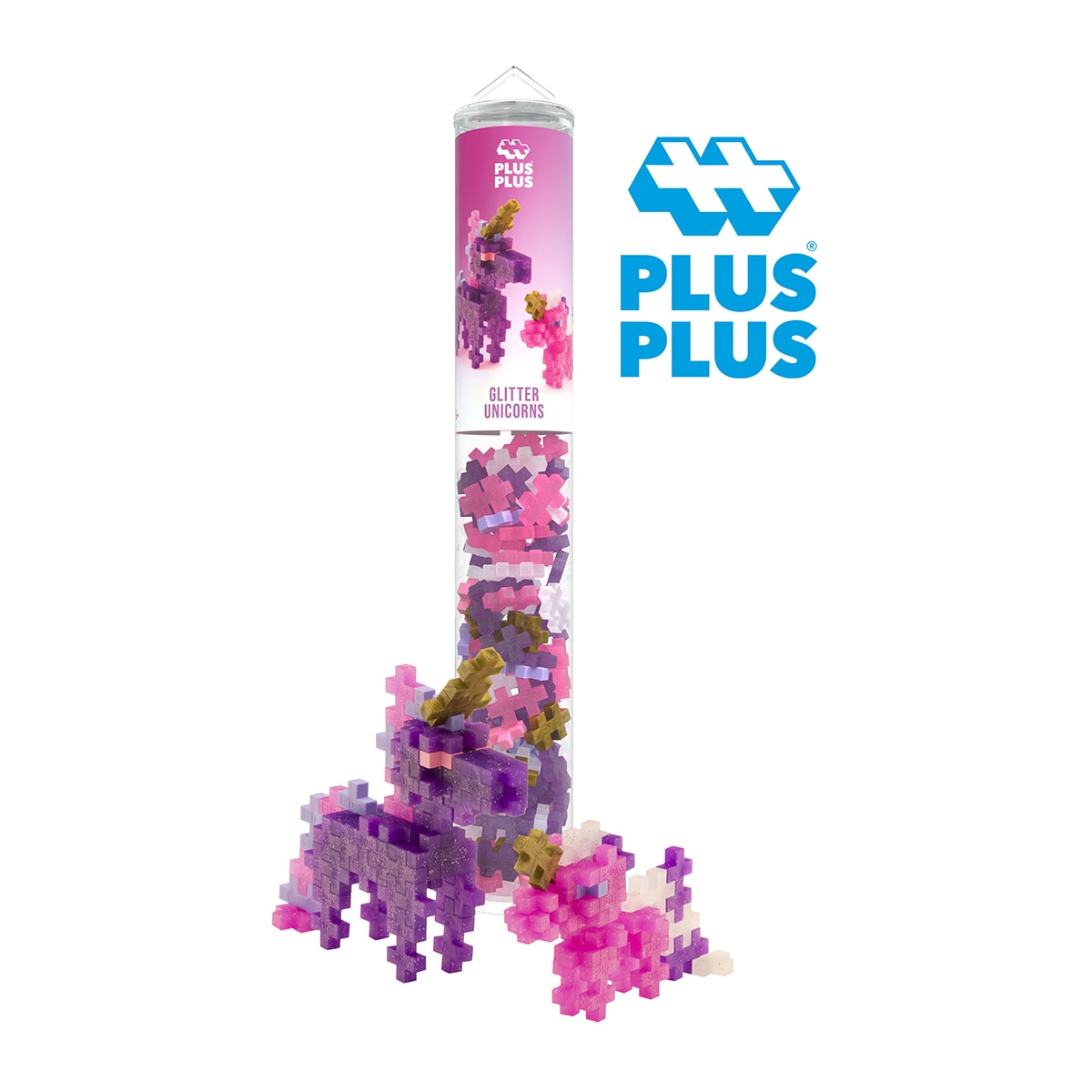 Juego Educativo / Construcción + Tubo Unicornio Purpurina 100 piezas Lúdilo 3