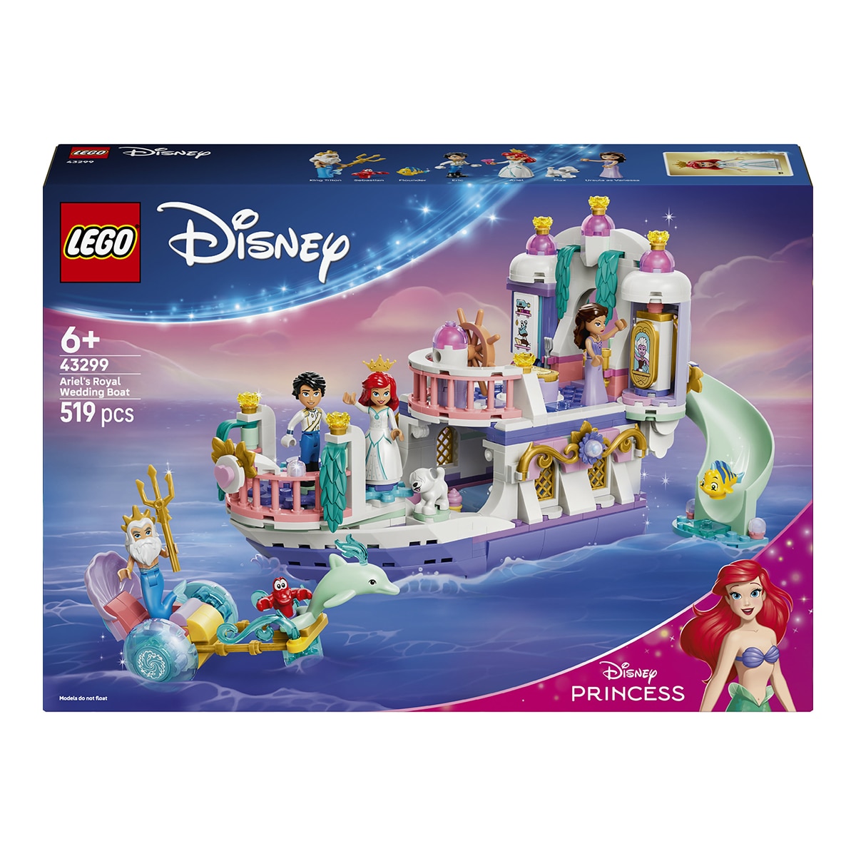 Imagem 0 de Barco do Casamento Real da Ariel Lego Disney