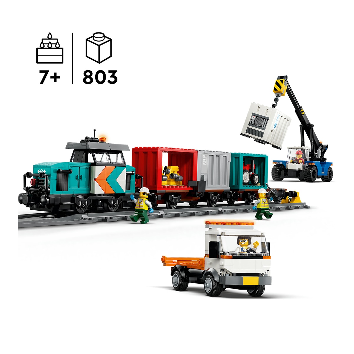Porto de Comboios de Mercadoria com Grua e Camião LEGO® City 3