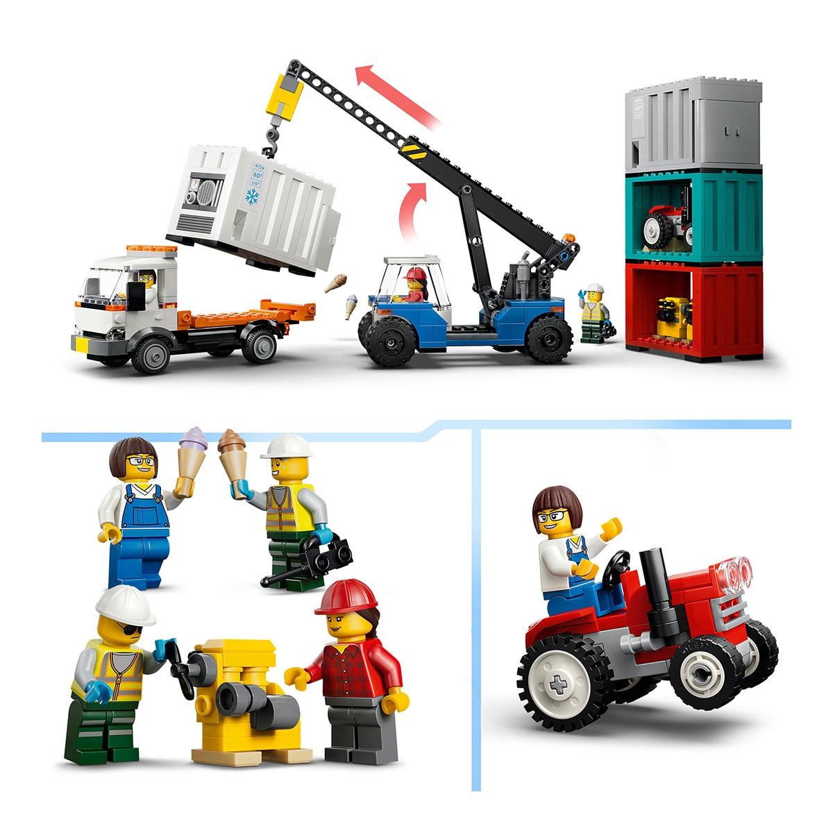 Porto de Comboios de Mercadoria com Grua e Camião LEGO® City 5