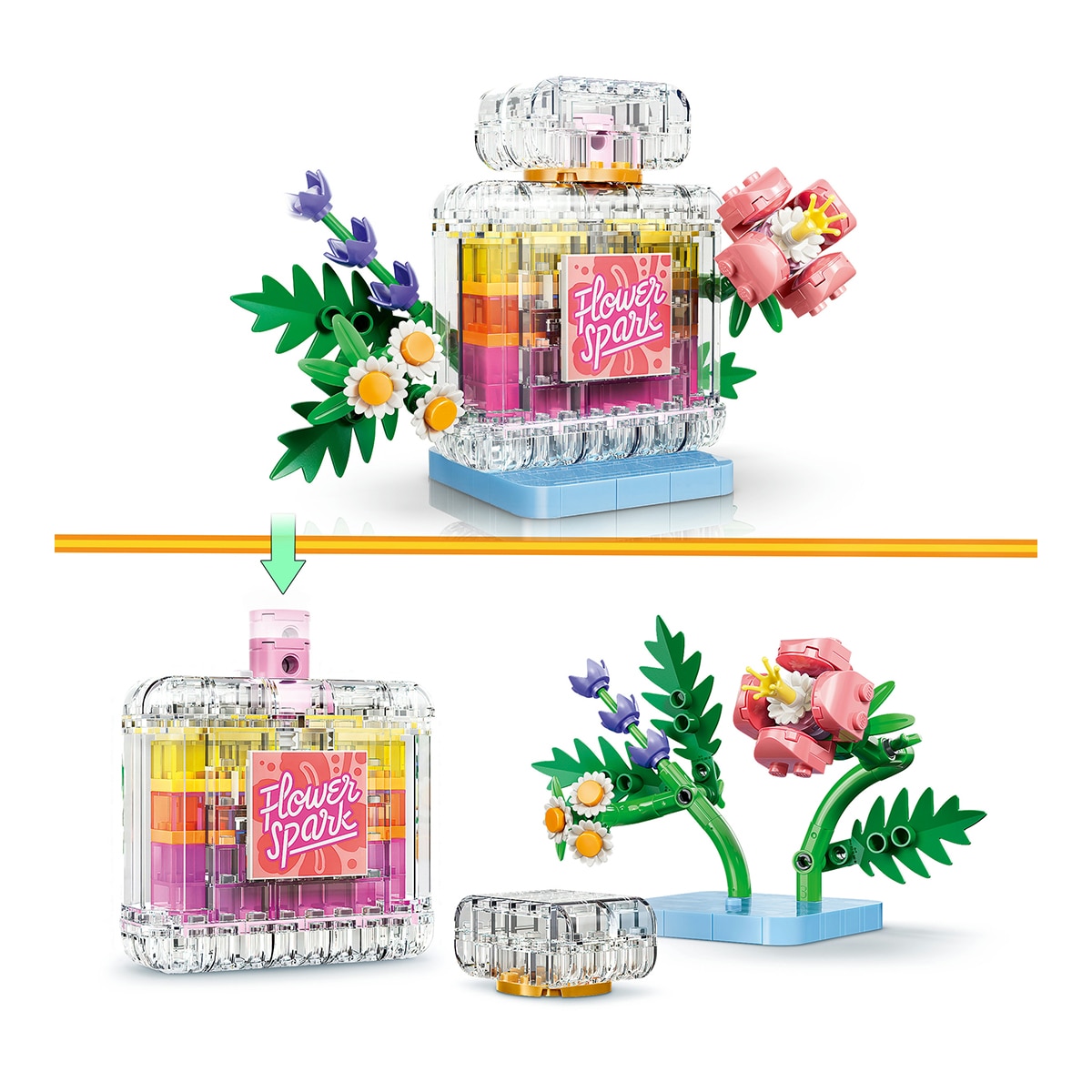 Frasco de Perfume com Decoração Floral 4