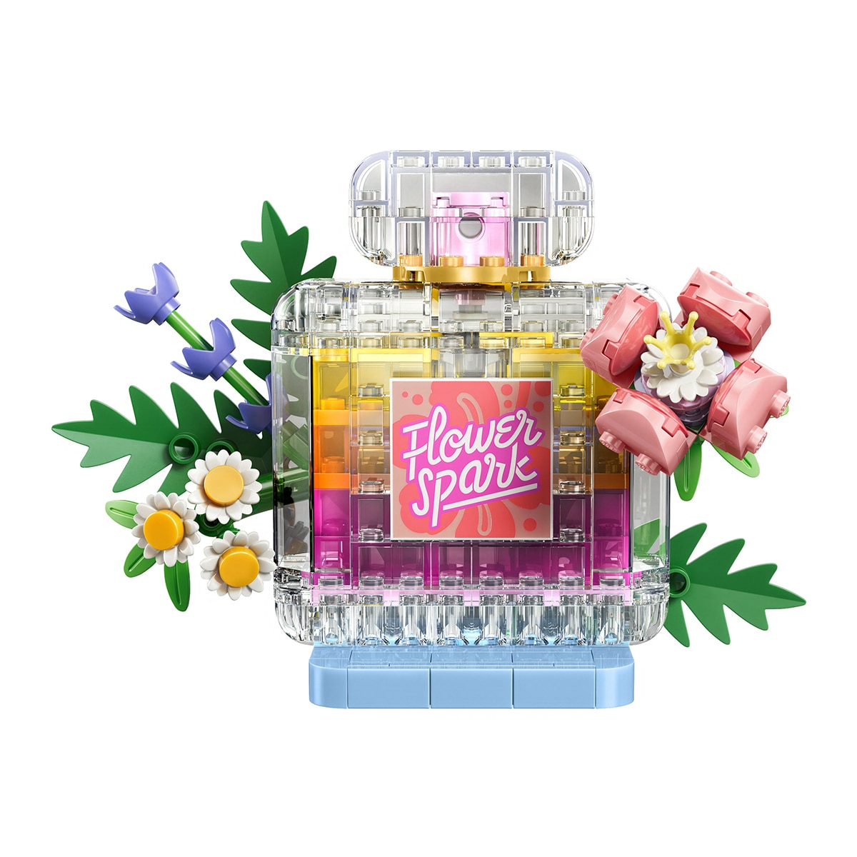 Frasco de Perfume com Decoração Floral 7
