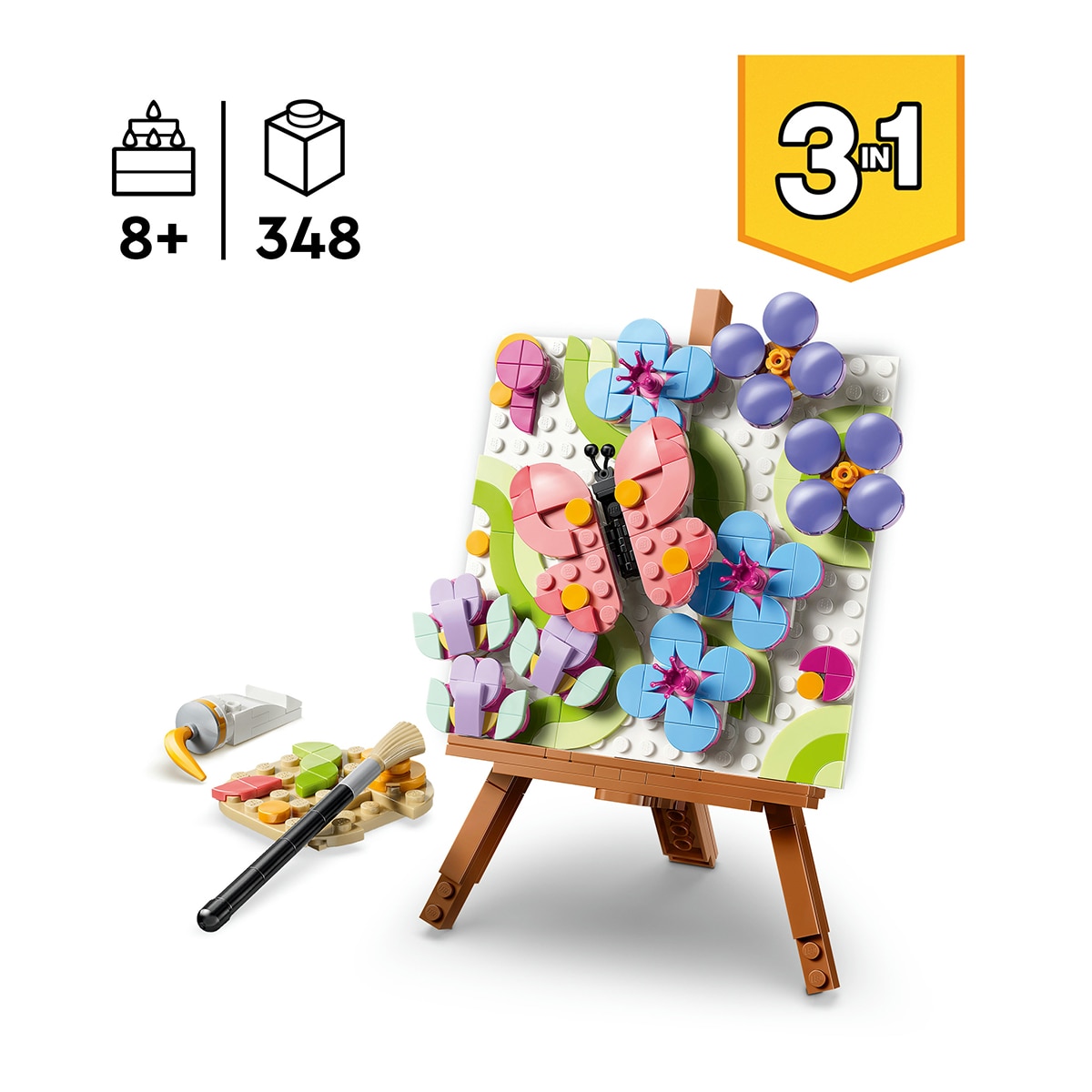 Quadro de Decoração com Arte Floral LEGO® Creator 3